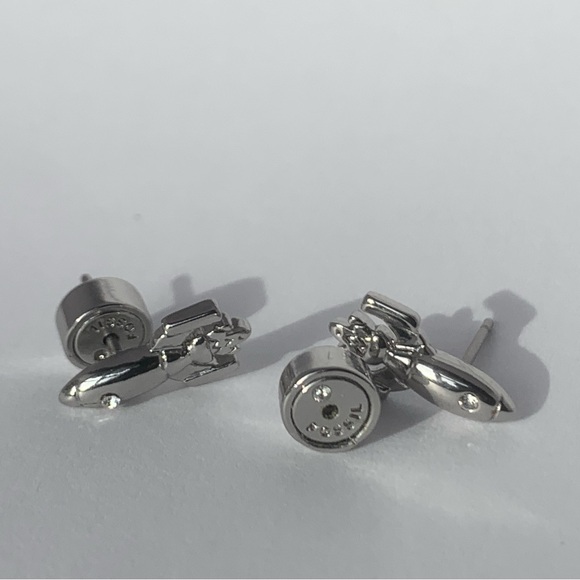 Fossil Rocketship Earrings - Picture 2 of 2